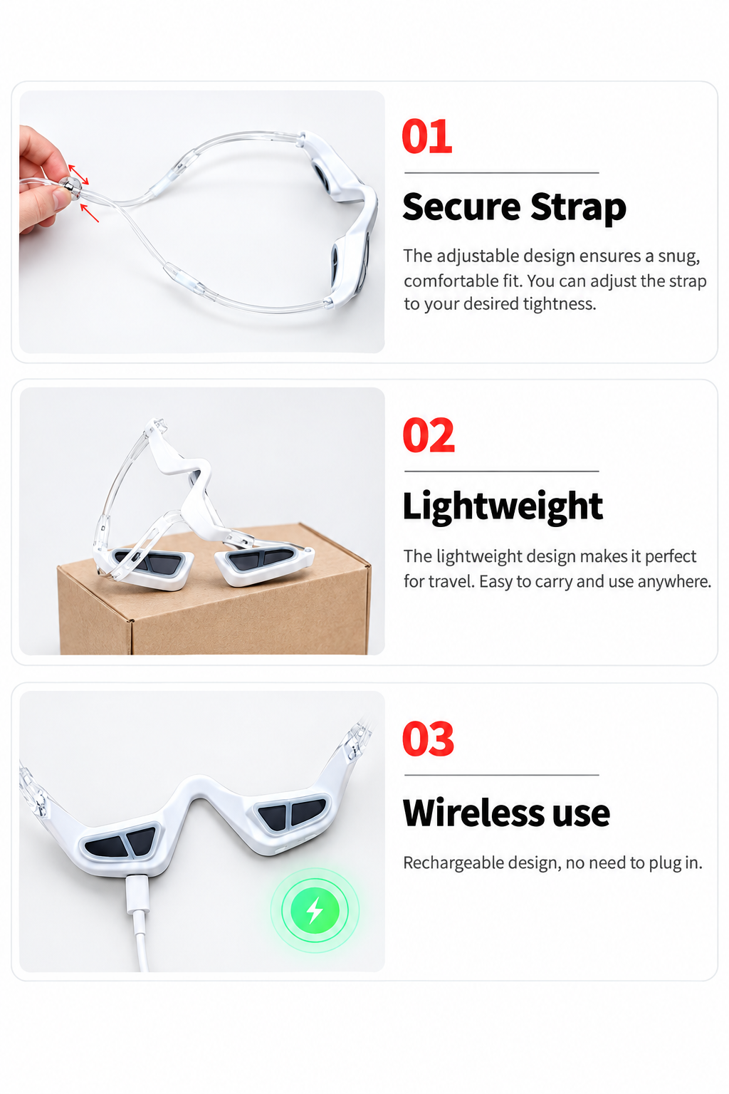 Features Infographic - Pure White Background