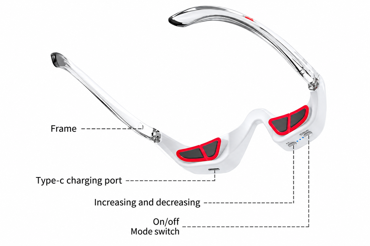 Smart Glasses - Pure White Background